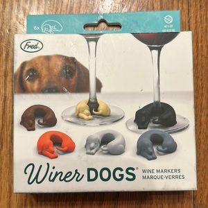 Winer Dogs Dachshund Wine Markers 2004 Genuine Fred NOS